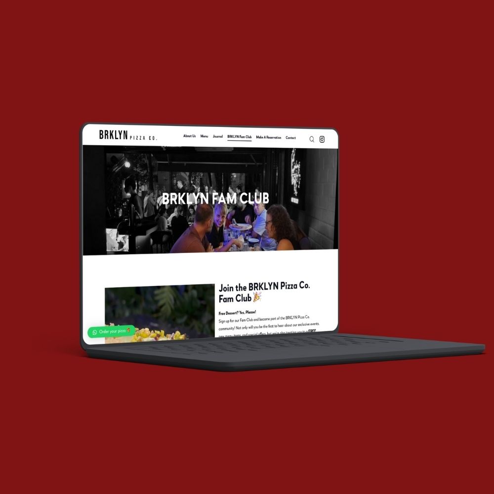 BRKLYN Pizza Website demo family club