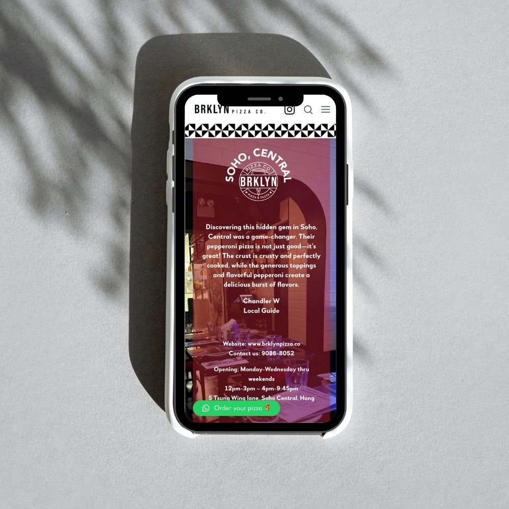 BRKLYN Website Mobile